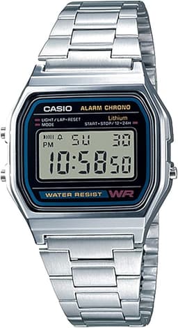 Casio A158WA Stainless Steel Digital Watch